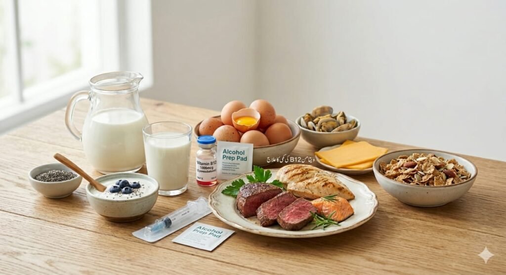 وٹامن B12 کی کمی کا علاج کے 7 آسان طریقے | علامات اور مکمل گائیڈ وٹامن B12 کی کمی سے بچاؤ