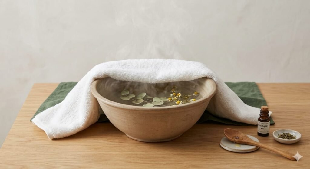 بھاپ لینے کا طریقہ نزلہ زکام کے لیے