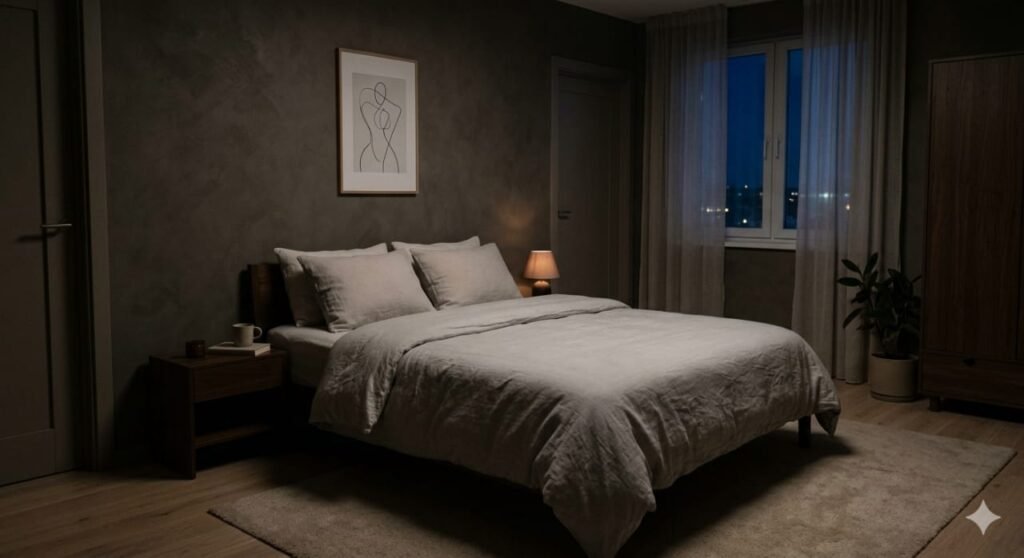 رات کو نیند کیوں نہیں آتی پرسکون بیڈروم ماحول