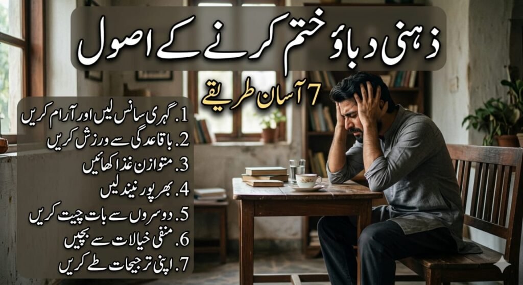 ذہنی دباؤ ختم کرنے کے7 اسان طریقے