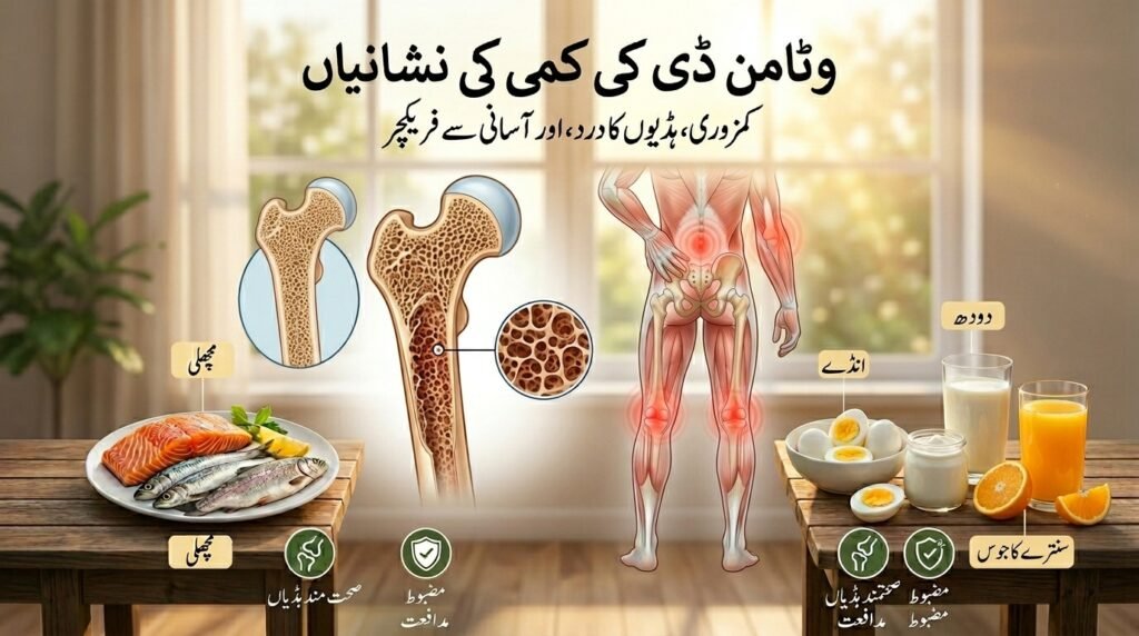 وٹامن ڈی کی کمی کی نشانیاں